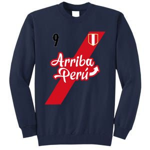 Retro Arriba Peru Soccer Jersey 9 Peruvian Futbol Tall Sweatshirt