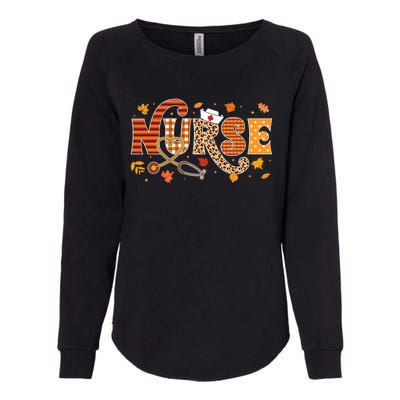 Retro Autumn Pumpkin Fall Nurse Life Thanksgiving Nurse Womens California Wash Sweatshirt