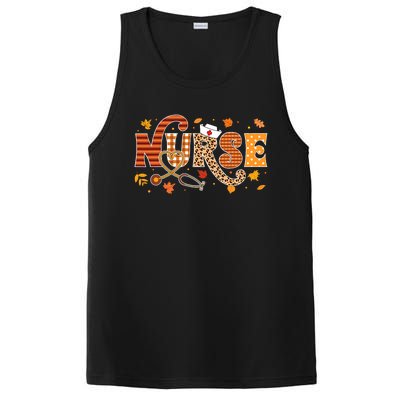 Retro Autumn Pumpkin Fall Nurse Life Thanksgiving Nurse PosiCharge Competitor Tank