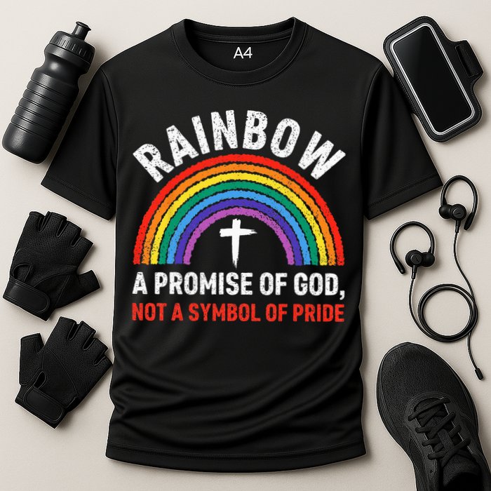 Rainbow A Promise Of God Not A Symbol Of Pride Cooling Performance Crew T-Shirt