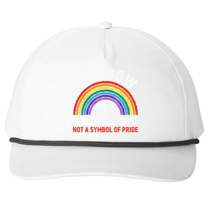 Rainbow A Promise Of God Not A Symbol Of Pride Snapback Five-Panel Rope Hat