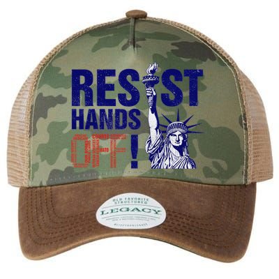 Resist And Protest Hands Off Statue Of Liberty Legacy Tie Dye Trucker Hat