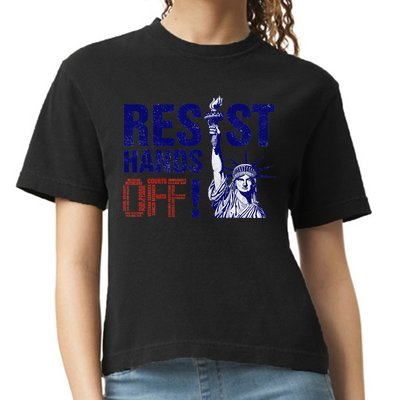 Resist And Protest Hands Off Statue Of Liberty Comfort Colors Boxy T-Shirt