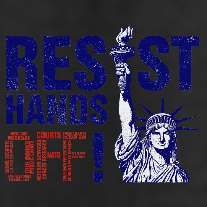Resist And Protest Hands Off Statue Of Liberty Adult Drive Performance Visor
