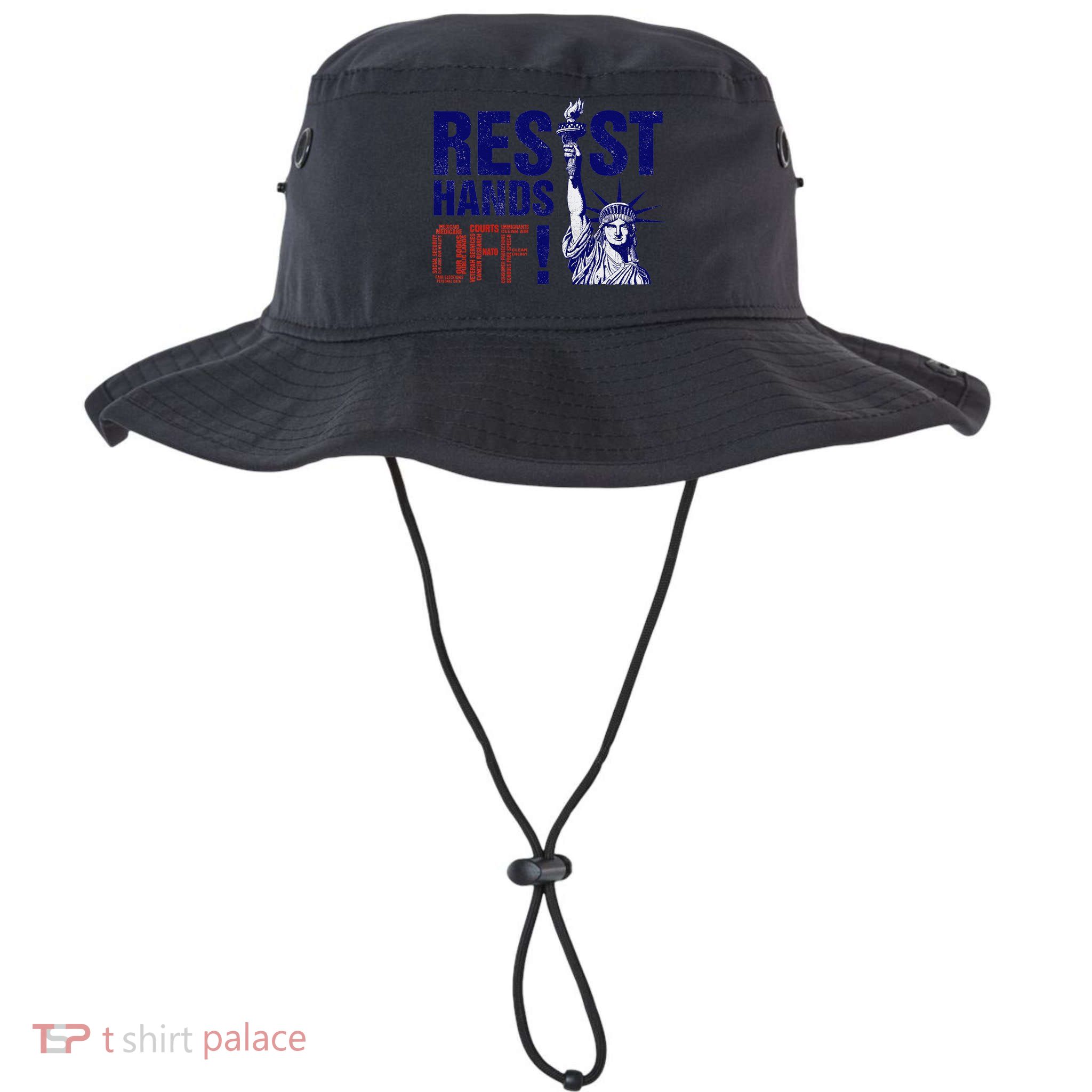 Resist And Protest Hands Off Statue Of Liberty Bucket Hat