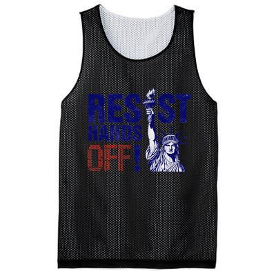 Resist And Protest Hands Off Statue Of Liberty Mesh Reversible Basketball Jersey Tank