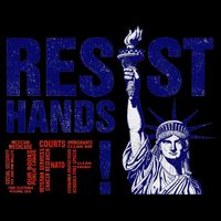 Resist And Protest Hands Off Statue Of Liberty Women's Crop Top Tee