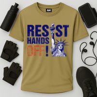 Resist And Protest Hands Off Statue Of Liberty Cooling Performance Crew T-Shirt