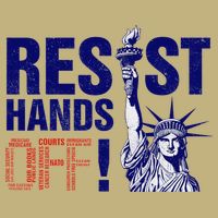 Resist And Protest Hands Off Statue Of Liberty Cooling Performance Crew T-Shirt
