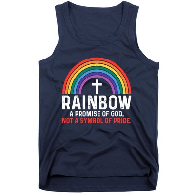 Rainbow A Promise Of God Not A Symbol Of Pride Tank Top