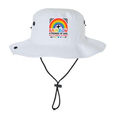 Rainbow A Promise Of God Not A Symbol Of Pride Promise Of God Legacy Cool Fit Booney Bucket Hat