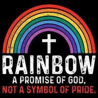 Rainbow A Promise Of God Not A Symbol Of Pride Drawstring Bag