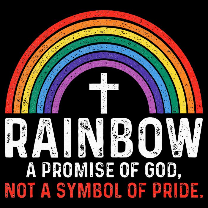 Rainbow A Promise Of God Not A Symbol Of Pride Drawstring Bag