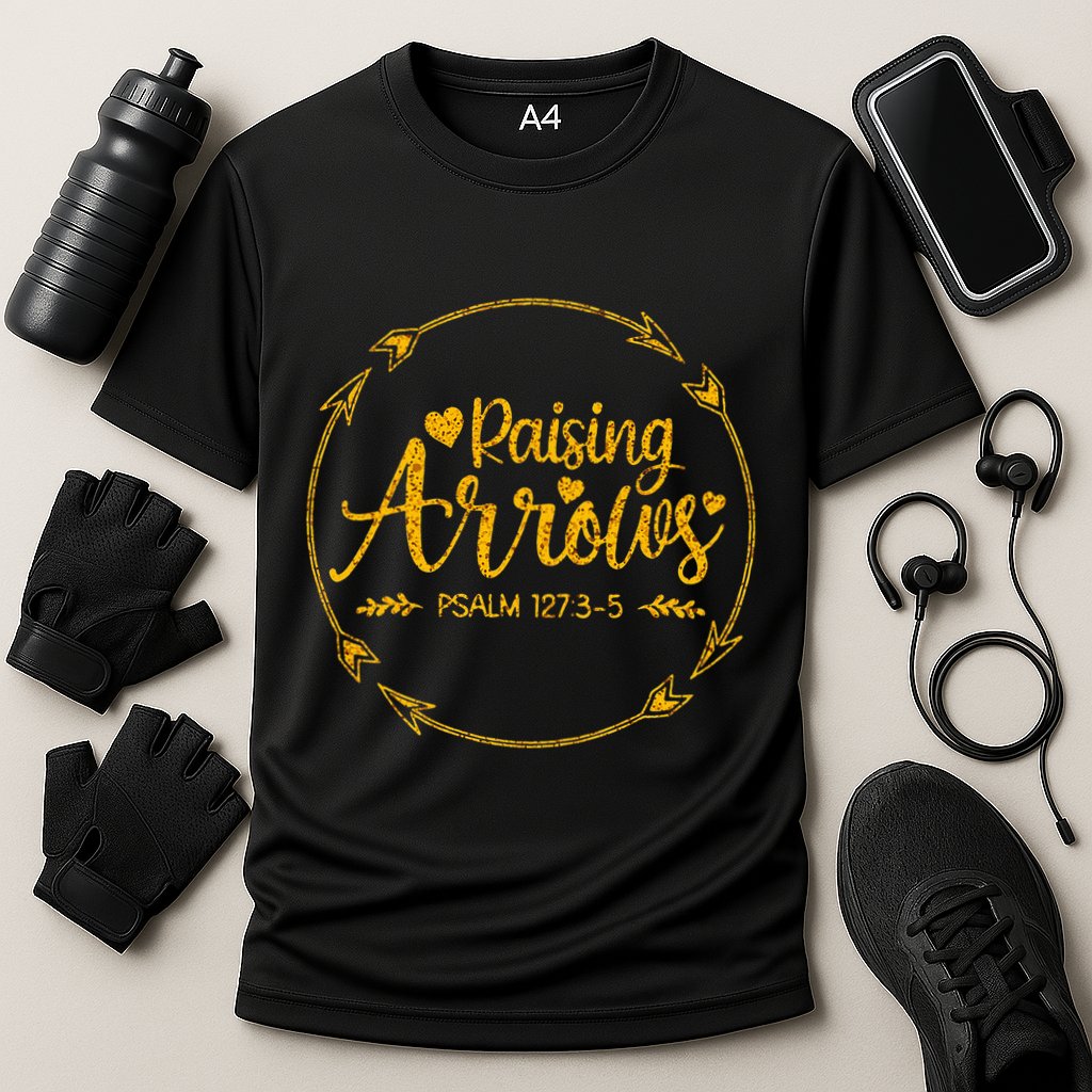 Raising Arrows Psalm 127 3 5 Christian Apparel Performance Shirt