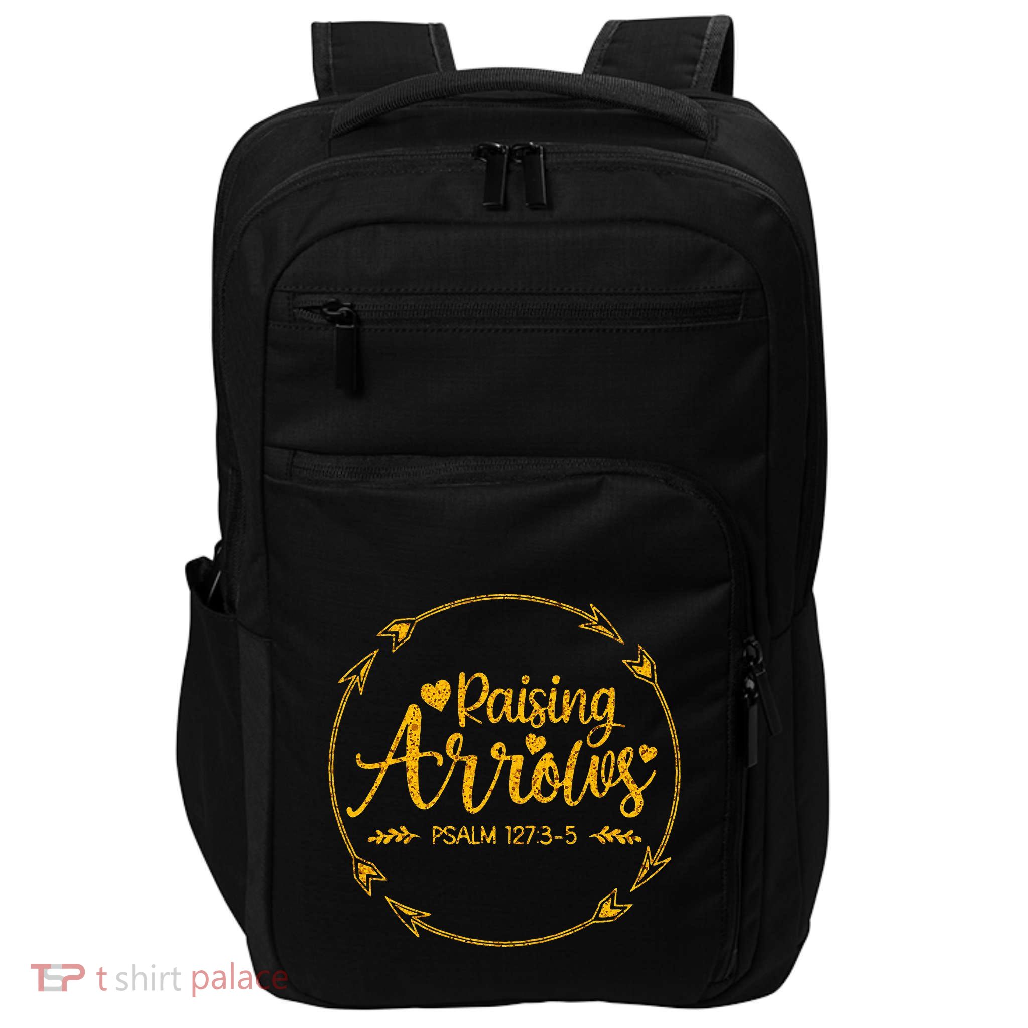 Raising Arrows Psalm 127 3 5 Christian Apparel Impact Tech Backpack