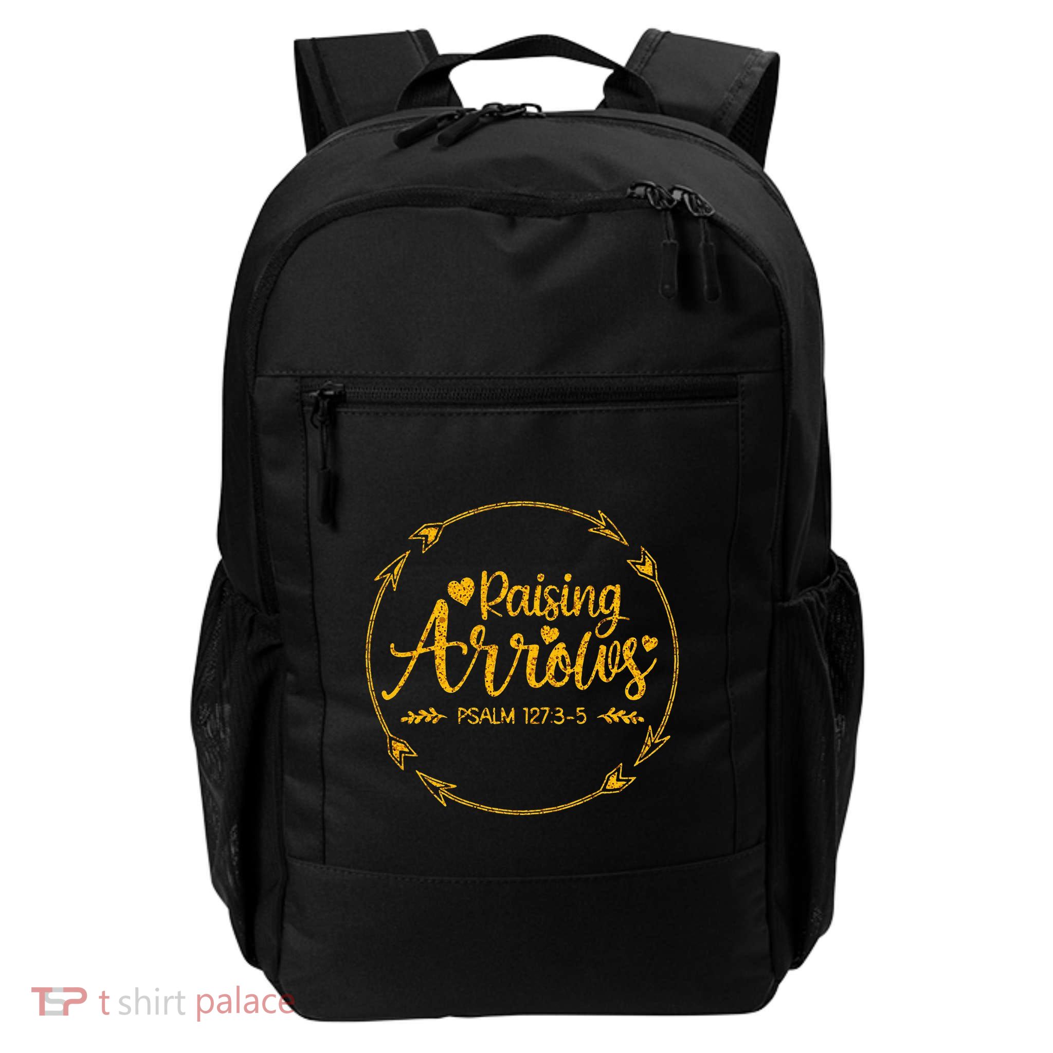 Raising Arrows Psalm 127 3 5 Christian Apparel Backpack