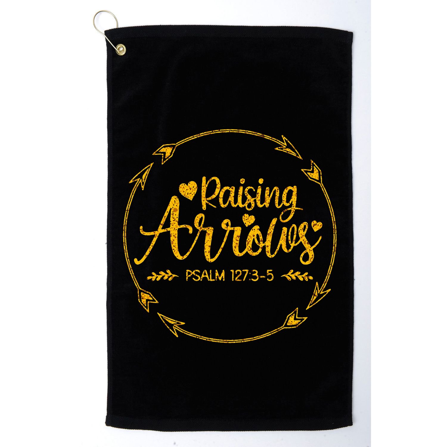 Raising Arrows Psalm 127 3 5 Christian Apparel Golf Towel