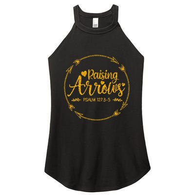Raising Arrows Psalm 127 3 5 Christian Apparel Women's Perfect Tri Rocker Tank