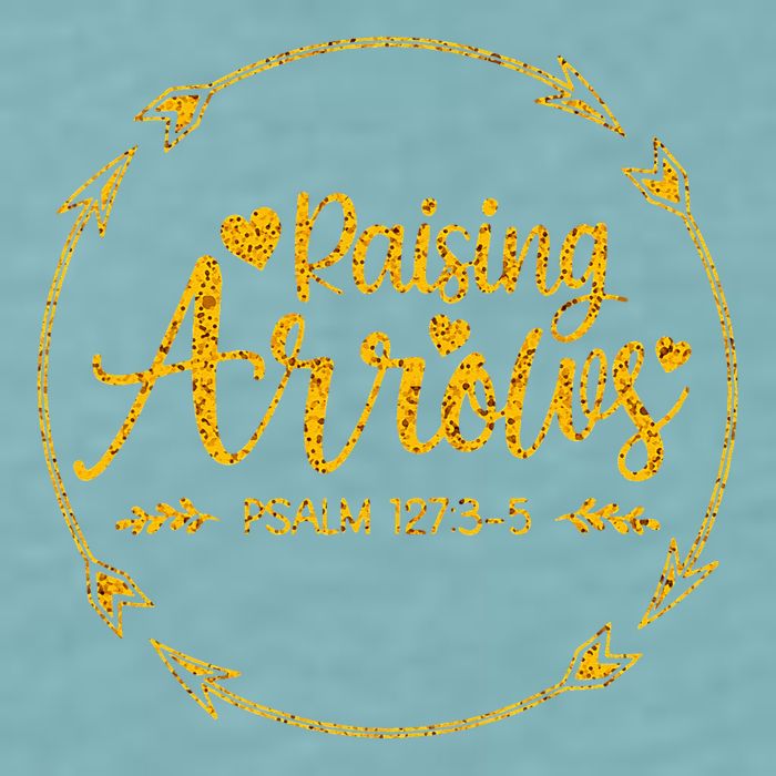 Raising Arrows Psalm 127 3 5 Christian Apparel Sueded Cloud Jersey T-Shirt