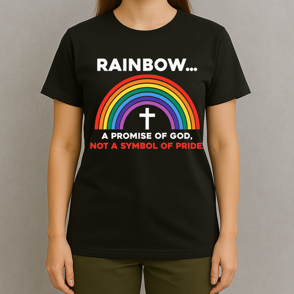 Rainbow A Promise Of God Not A Symbol Of Pride T-Shirt