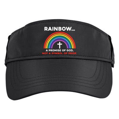 Rainbow A Promise Of God Not A Symbol Of Pride Adult Drive Performance Visor