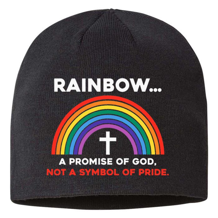 Rainbow A Promise Of God Not A Symbol Of Pride Sustainable Beanie