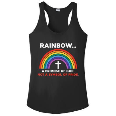 Rainbow A Promise Of God Not A Symbol Of Pride Ladies PosiCharge Competitor Racerback Tank