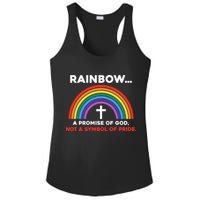 Rainbow A Promise Of God Not A Symbol Of Pride Ladies PosiCharge Competitor Racerback Tank