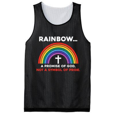 Rainbow A Promise Of God Not A Symbol Of Pride Mesh Reversible Basketball Jersey Tank