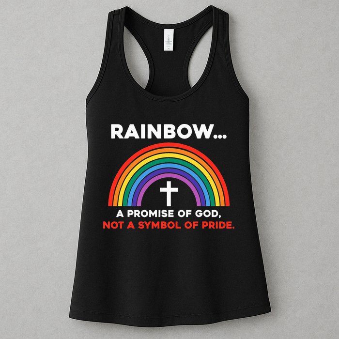 Rainbow A Promise Of God Not A Symbol Of Pride Womens Tank Top