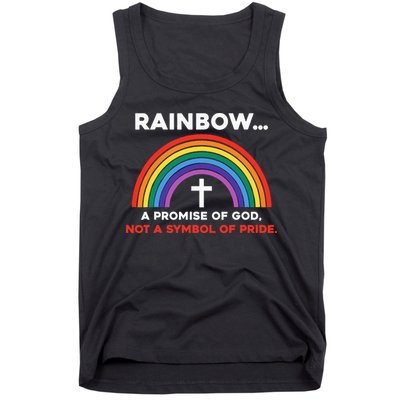 Rainbow A Promise Of God Not A Symbol Of Pride Tank Top