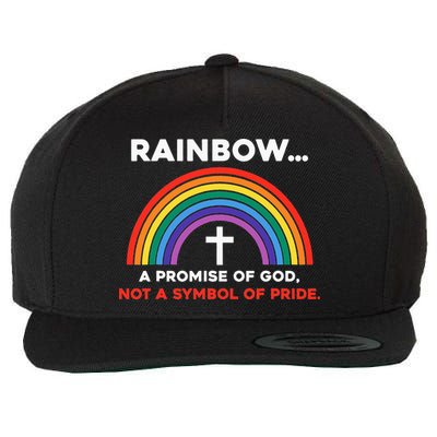 Rainbow A Promise Of God Not A Symbol Of Pride Wool Snapback Cap