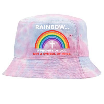 Rainbow A Promise Of God Not A Symbol Of Pride Tie-Dyed Bucket Hat