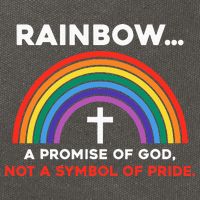 Rainbow A Promise Of God Not A Symbol Of Pride Cotton Canvas Backpack