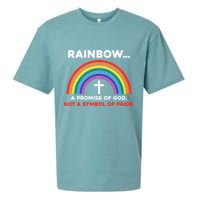 Rainbow A Promise Of God Not A Symbol Of Pride Sueded Cloud Jersey T-Shirt