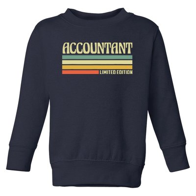 Retro Accountant Profession Job Title Co Worker Idea Toddler Sweatshirt