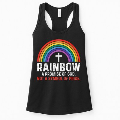 Rainbow A Promise Of God Not A Symbol Of Pride Womens Tank Top