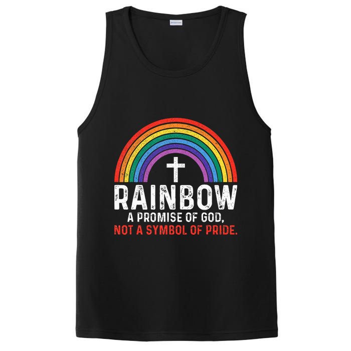 Rainbow A Promise Of God Not A Symbol Of Pride PosiCharge Competitor Tank
