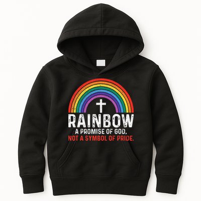 Rainbow A Promise Of God Not A Symbol Of Pride Kids Hoodie