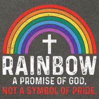 Rainbow A Promise Of God Not A Symbol Of Pride Cotton Canvas Backpack
