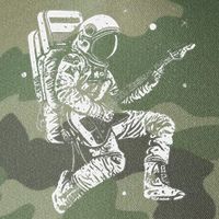 retro Astronaut playing electric guitar in space Legacy Tie Dye Trucker Hat