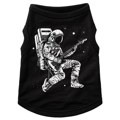 retro Astronaut playing electric guitar in space Doggie Tank