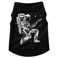 retro Astronaut playing electric guitar in space Doggie Tank