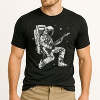 retro Astronaut playing electric guitar in space Cooling Performance Crew T-Shirt