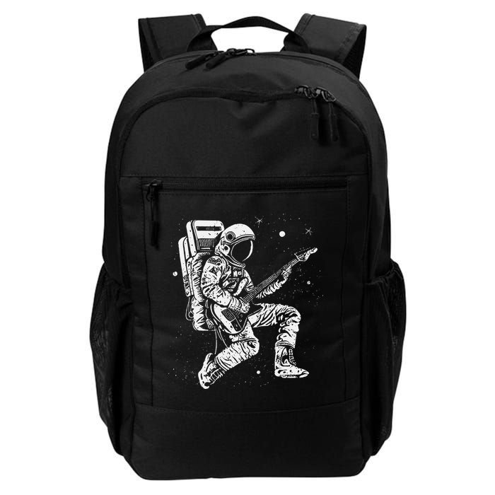 retro Astronaut playing electric guitar in space Backpack