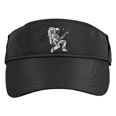 retro Astronaut playing electric guitar in space Adult Drive Performance Visor