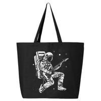 retro Astronaut playing electric guitar in space 25L Jumbo Tote