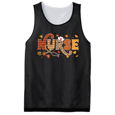 Retro Autumn Pumpkin Fall Nurse Life Thanksgiving Nurse Mesh Reversible Basketball Jersey Tank