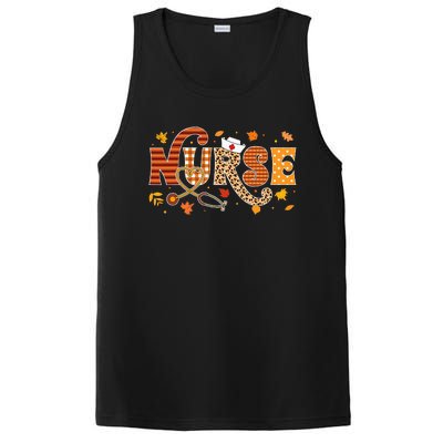 Retro Autumn Pumpkin Fall Nurse Life Thanksgiving Nurse PosiCharge Competitor Tank