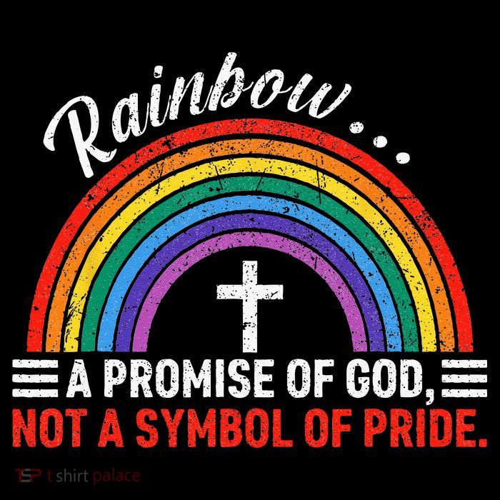 Rainbow A Promise Of God Not A Symbol Of Pride Drawstring Bag